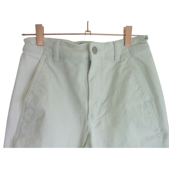 Everlane White Denim Jeans Pants 27 Barrel Utility Cropped - Picture 2 of 6
